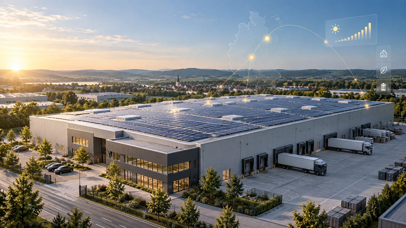 Photovoltaik für Gewerbe mit NEXA AI digital vorplanen